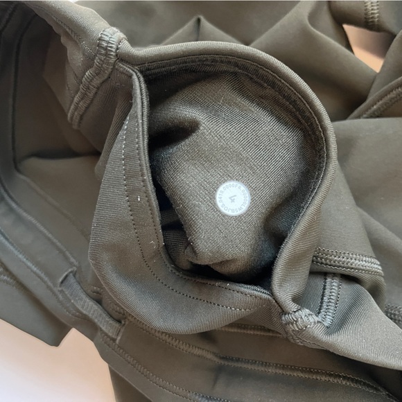 Lululemon Train Times 7/8 Mesh Panel Olive Tights - Picture 6 of 9